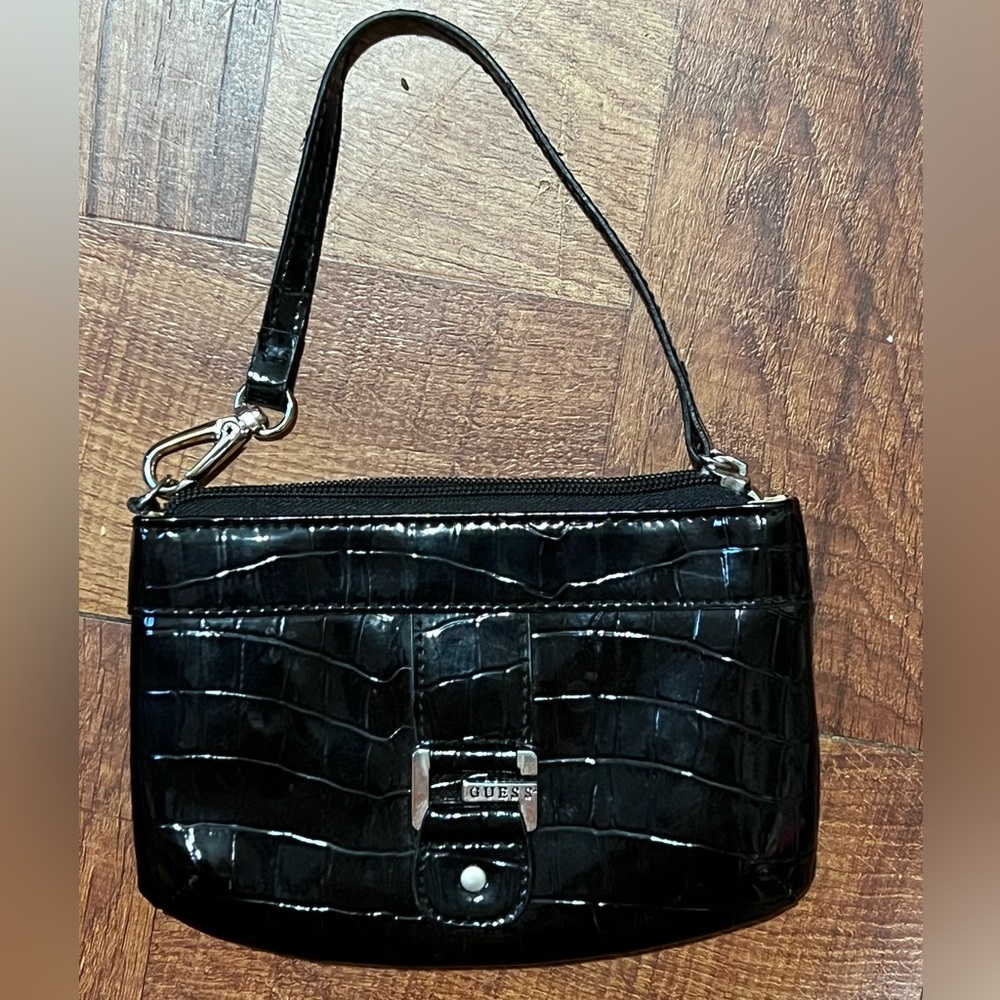 Black Guess wristlet